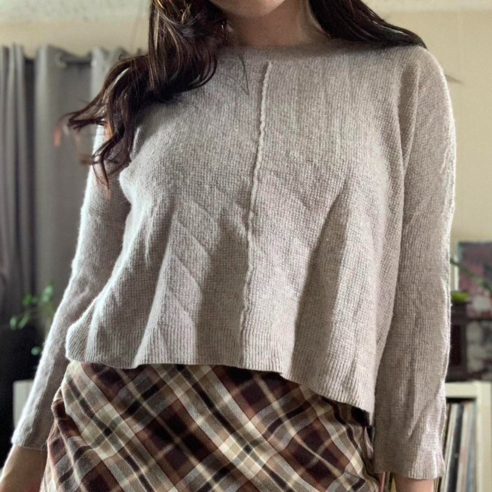 Madewell Beige Cropped Sweater